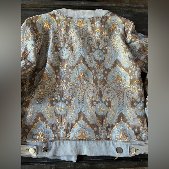 SANDRO PARIS. SZ 34 gorgeous large motif , and denim. Mixed texture - Picture 5 of 11